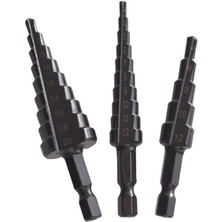 Dtools 4 Adet 3-12MM 4-12MM 4-20MM Hss Düz Yiv Adım Matkap Ucu Seti Nitrür Büküm Matkap Ahşap Metal Delik Kesici Çekirdek Sondaj Araçları (Yurt Dışından)