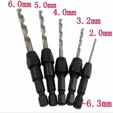 Dtools 5 Adet Değışım Matkap Ucu Seti Altıgen Şaft Metrik 2mm - 6mm Bükümlü Matkap Ucu Çelik Plaka Delik Kesici Matkap Hss 6542 Çekirdek Matkap Ucu (Yurt Dışından)