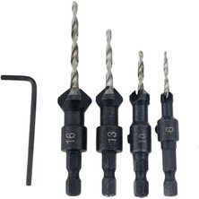 Dtools 4 Adet 3/3.5/4/4.5mm Hex Değışım Şaft Havşa Konik Konik Matkap Uçları Koni Raybalama Matkap Ucu Seti Ahşap Ağaç Işleme Araçları (Yurt Dışından)