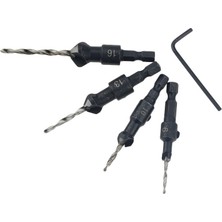 Dtools 4 Adet 3/3.5/4/4.5mm Hex Değışım Şaft Havşa Konik Konik Matkap Uçları Koni Raybalama Matkap Ucu Seti Ahşap Ağaç Işleme Araçları (Yurt Dışından)