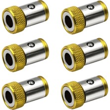 Dtools 6 Adet Evrensel 1/4 "6.35MM Manyetik Halka Alaşım Manyetik Halka Tornavida Ucu Korozyon Önleyici Güçlü Mıknatıslayıcı Matkap Ucu (Yurt Dışından)