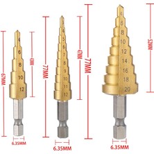 Dtools Hss 4241 Düz Yivli Adım Matkap Ucu Delik Titanyum Kaplamalı Ahşap Metal Delik Kesici Çekirdek Matkap Ucu (Yurt Dışından)