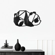 Makta Lazer Kesim Ahşap Tablo Poligonal Panda