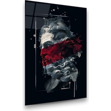 Glass Art Yunan Heykeli Dikey Cam Tablo