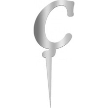 Pastaland Aynalı Gümüş Pleksi Ç Harfi