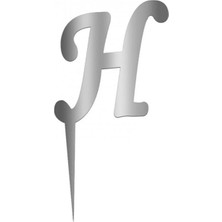 Pastaland Aynalı Gümüş Pleksi H Harfi