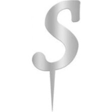 Pastaland Aynalı Gümüş Pleksi S Harfi