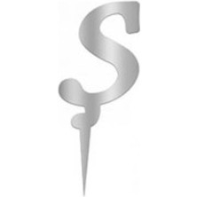 Pastaland Aynalı Gümüş Pleksi Ş Harfi