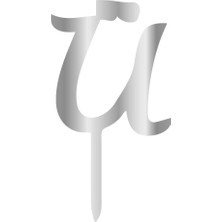 Pastaland Aynalı Gümüş Pleksi Ü Harfi