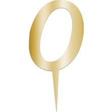 Pastaland Aynalı Pleksi Altın 0 Rakamı