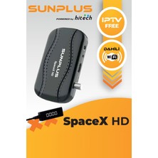 Sunplus Spacex Çanaklı-Çanaksız Dahili Wi-Fi Full Hd Sinema Paketili Uydu Alıcısı Akıllı Kumanda