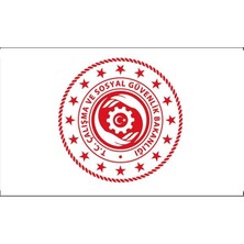 Satürn Design Masaüstü Çalışma Bakanlığı Bayrağı 15 x 23 cm Masa Bayrağı