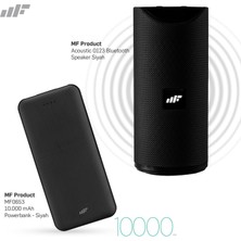 Mf Product Acoustic 0123 Bluetooth Hoparlör Siyah + 0653 10000 Mah Powerbank - Siyah