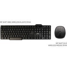 Mf Product Shift Türkçe Q 0081 Wireless Klavye + 0112 Wireless Mouse Seti - Siyah