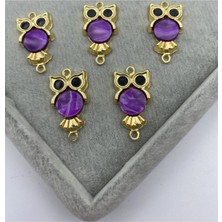 Hedef Bijuteri 1 Adet Sedefli Mor Baykuş Bileklik Ucu