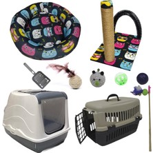 Biosand Kedi Tuvalet ve Ihtiyaç Seti 10'lu Kedi Desenli