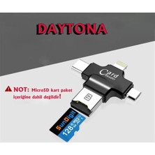 Sarftech Lightning Micro USB Type-C Tf 4'lü Kart Okuyucu Reader