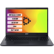 Acer Aspire 3 A315-23 AMD Ryzen 5 3500U 8GB 512GB SSD Linux 15.6" FHD Taşınabilir Bilgisayar NX.HVTEY.00C
