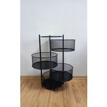 Tarçıns 4 Katlı Metal Sebzelik Meyvelik Patates Soğanlık