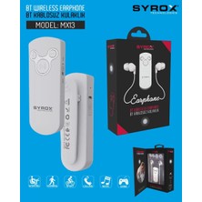 Syrox MX13 Bluetooth Kablosuz Kulakiçi Kulaklık SYX-MX13 Beyaz