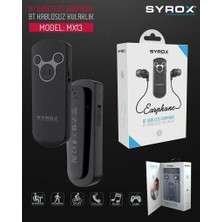 Syrox MX13 Bluetooth Kablosuz Kulakiçi Kulaklık SYX-MX13 Siyah