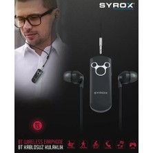 Syrox MX13 Bluetooth Kablosuz Kulakiçi Kulaklık SYX-MX13 Siyah