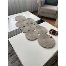 My Eticaret Hasır Jüt Salon Mutfak Nişan Düğün Masa Örtüsü Runner Amerikan Servis