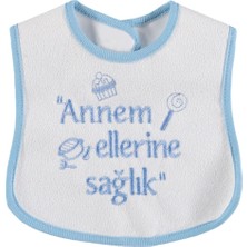 by BebekOdam Annem Ellerine Sağlık Yazılı Mavi Önlük