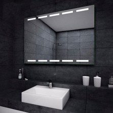 Global Led Mirror 80 x 60 cm Ledli Ayna Dresuar Hol Koridor Duvar Salon Banyo Wc Ofis Çocuk Yatak Odası Boy