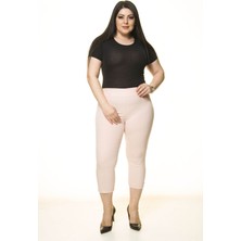 Modayız Pembe Büyük Beden Kapri F10-1720