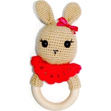 by BebekOdam Narçiçeği Pelerinli Kahve Tavşan Amigurumi Çıngırak