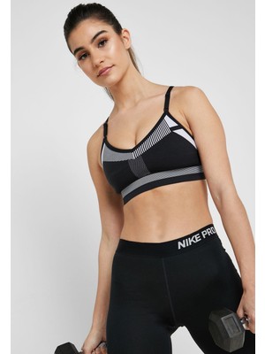 Nike Kadın Siyah Flyknit Indy Tech Pack Medium Support Sports Bra AQ0160-010