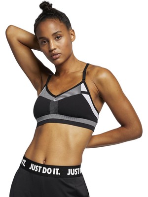 Nike Kadın Siyah Flyknit Indy Tech Pack Medium Support Sports Bra AQ0160-010