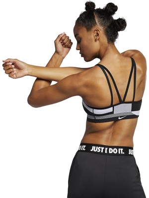 Nike Kadın Siyah Flyknit Indy Tech Pack Medium Support Sports Bra AQ0160-010