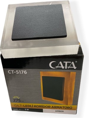 Cata 3W Koridor LED Aydınlatma CT-5176 Amber Işık