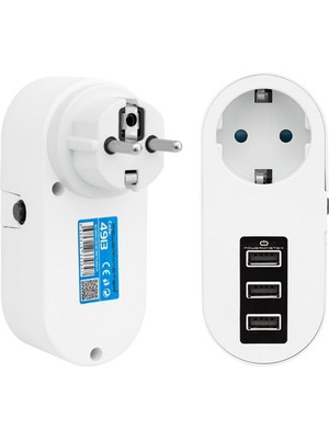 Powermaster 3 Usb'li Tekli Termal Akım Korumalı Priz (10A-2500W) PM-4913 323040
