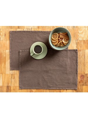 English Home Grandeur Pamuk 2'li Amerıkan Servıs 30 x 45 cm Kahve