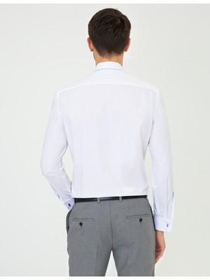 Pierre Cardin Erkek Beyaz Slim Fit Basic Gömlek 50251691-VR013