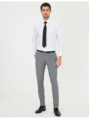 Pierre Cardin Erkek Beyaz Slim Fit Basic Gömlek 50251691-VR013