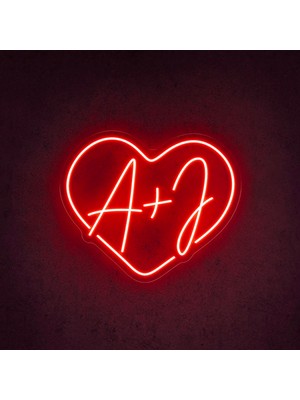 Honey Concept A ve J Harf Neon LED
