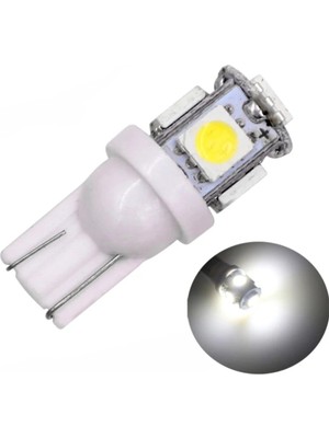 Gürler Oto Aksesuar 5 Adet T10 LED 12V Beyaz Renk Park Plaka Tavan Ampül