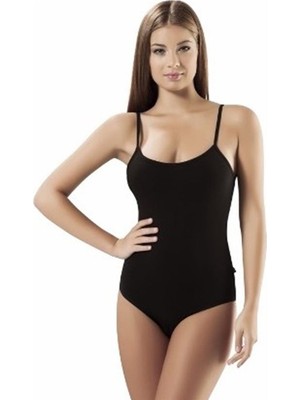 Seher  seher 6'lı Paket Pamuklu Siyah Ip Askılı Kancalı Body Zıbın