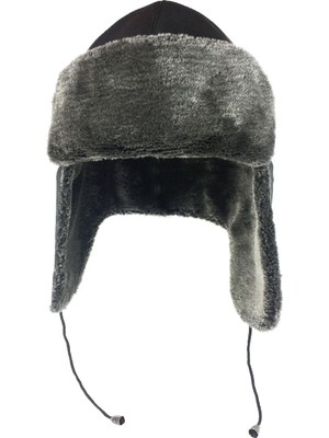 Shark Anatolia Pilot Kürklü Şapka Kar Kayak Siyah