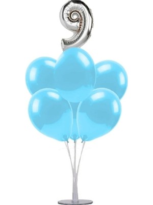 Dipak Mavi / Gümüş Renk 9 Yaş Balon Standı