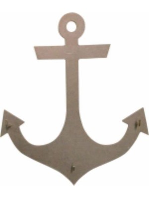 E Hobici Çapa Şekil Ahşap Anahtarlık