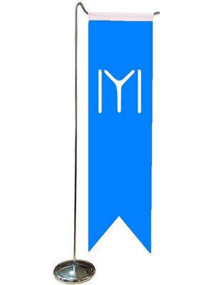 Satürn Design Masaüstü Kırlangıç Kayı Boyu Bayrağı + Krom L Direk Masa Bayrak Seti