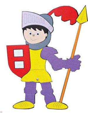 Woody Life Woodylife Şovalye Ahşap Dolap-Duvar Figürü-60 cm