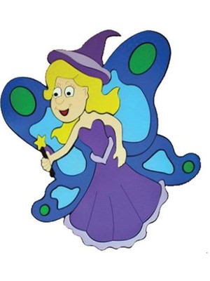 Woody Life Woodylife Peri Kızı Ahşap Dolap-Duvar Figürü-60 cm Çocuk Odası Anaokulu Dekor