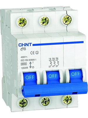 Chint Trifaze 3X32A C Tipi Otomatik Sigorta 4,5ka 186505