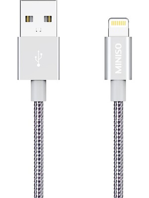 Miniso USB Şarj Kablosu 2.4 A Gümüş